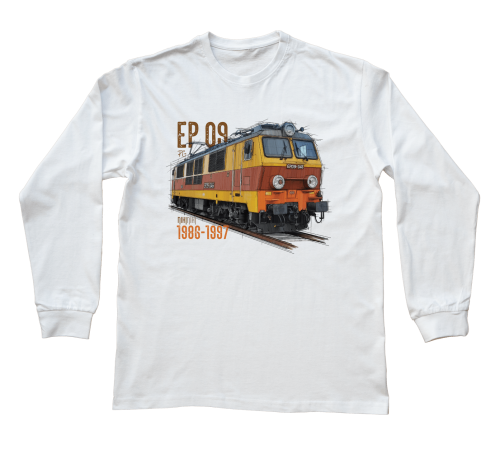 bluzka z długim rękawem z lokomotywą EP09