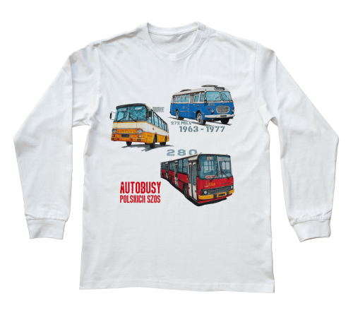 bluzka z długim rękawem dla fana autobusów