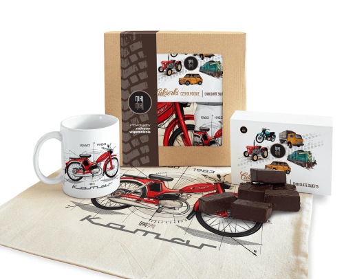 Komar motocykl paczka prezentowa dla fana motocykli