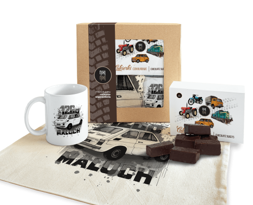 Mały Fiat — paczka na prezent dla fana samochodów Fiat 126p