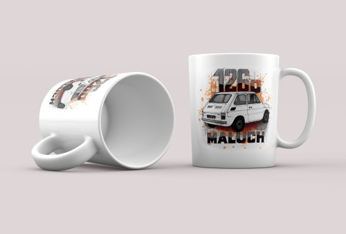 kubek Fiat 126p orange